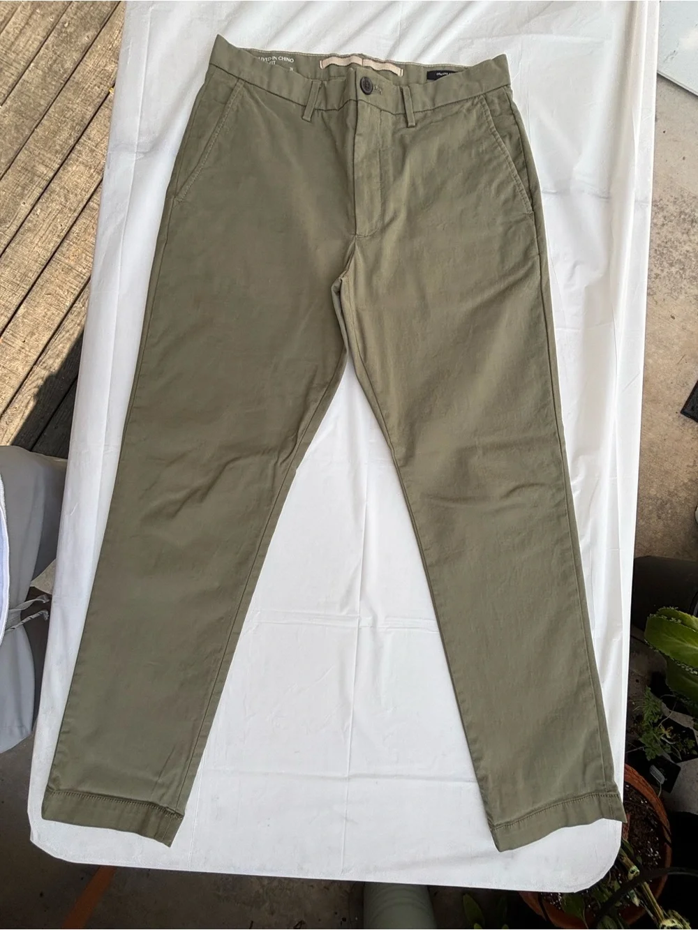 Banana Republic Olive Slim Lived In Chino